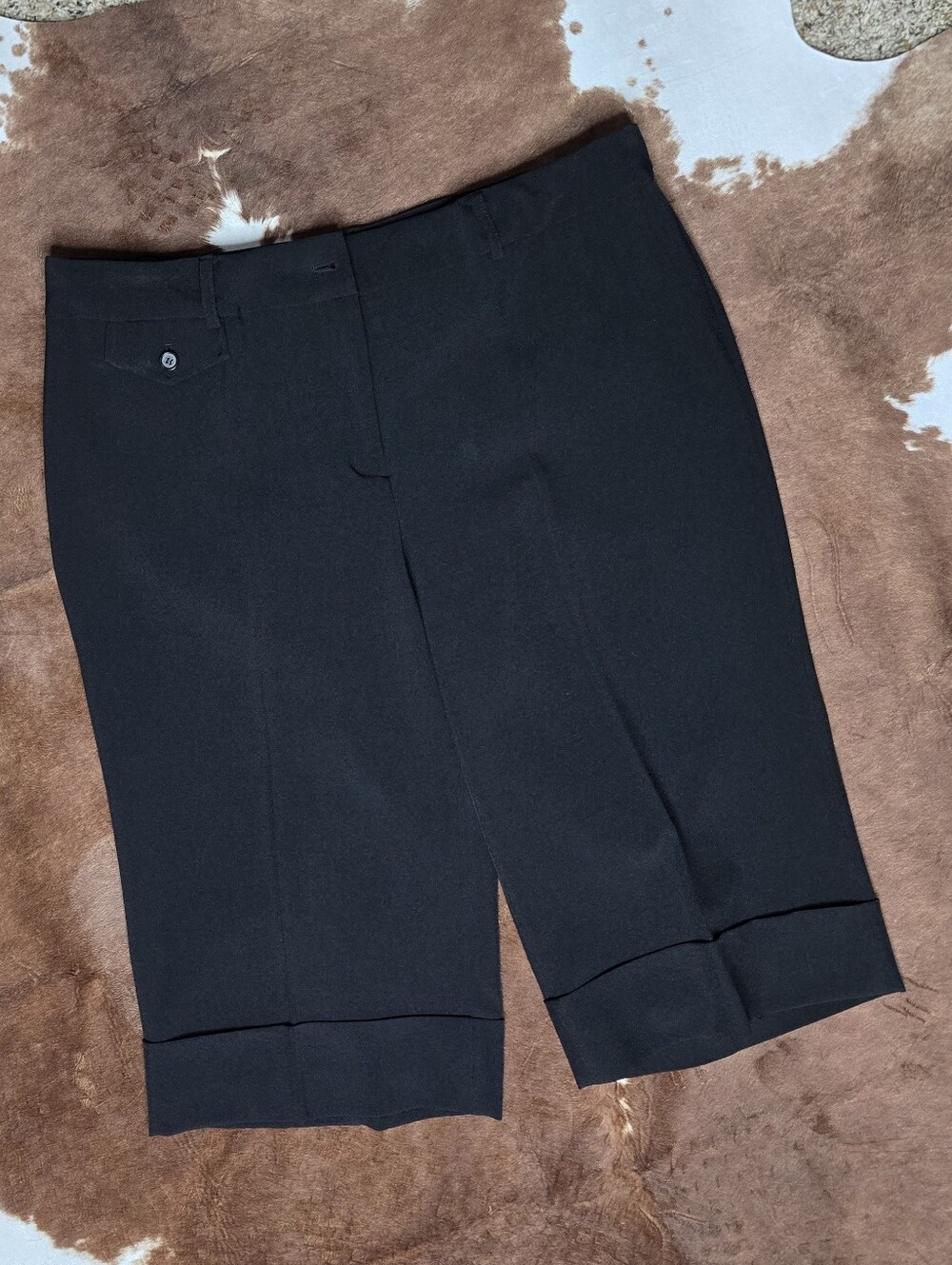 NYGARD COLLECTION DRESSY BERMUDA SHORTS, BLACK 14
